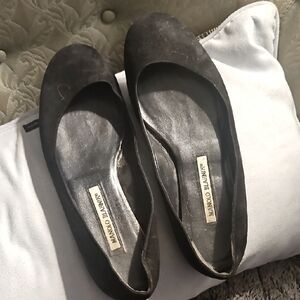 Manolo Blahnik Suede Ballet Flats